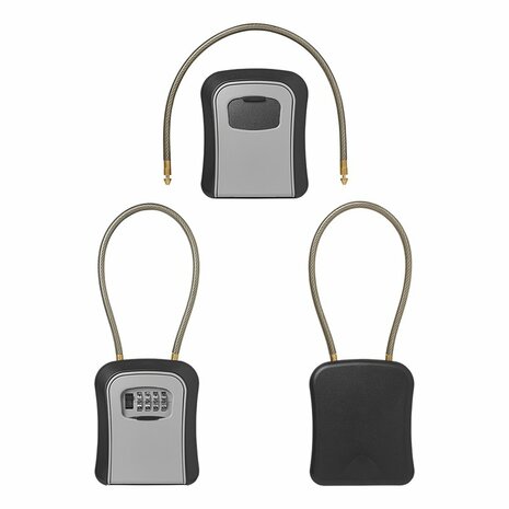 Caja fuerte para llaves con cerradura de combinacion y alambre de acero