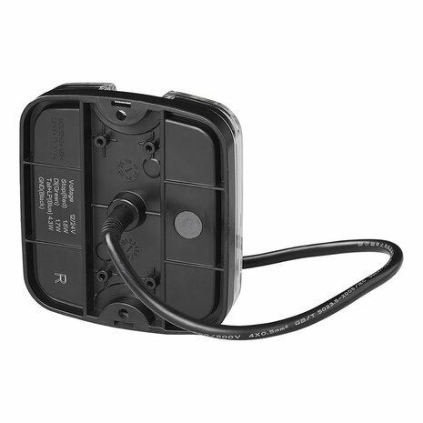Luz trasera 4 funciones 105 x 95 mm LED + GLOW derecha