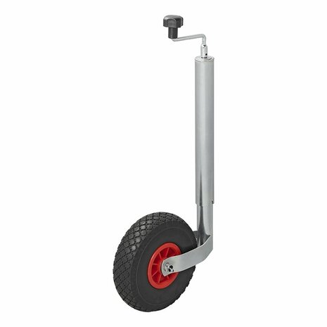 Rueda de nariz con llanta de plastico de 48 mm y neumatico de PU de 260 x 85 mm.
