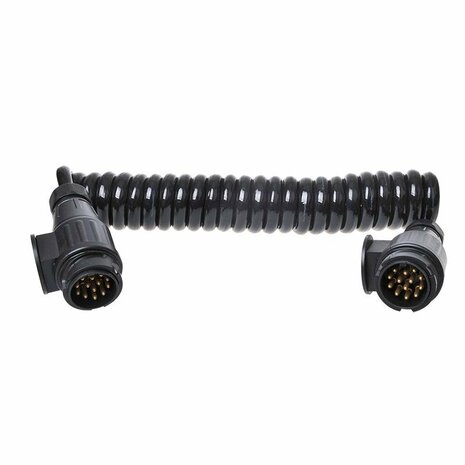 Cable espiral de 3 5 m  8 hilos  2 conectores de 13 pines  PVC .