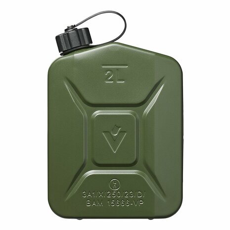 Bidon metalico verde de 2 litros homologado por la ONU