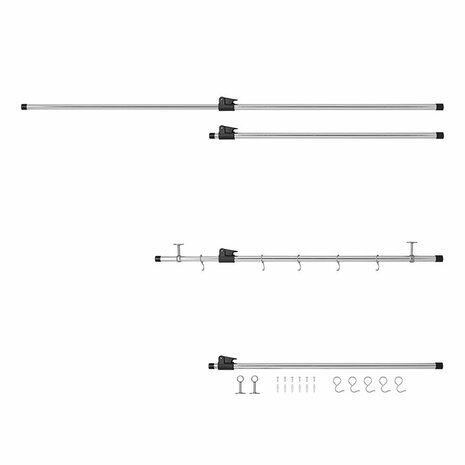 Riel de suspension para garaje de autocaravana de 85 a 165 cm