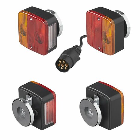 Juego de iluminacion para remolque con imanes  cable de 7 5+2 5 m