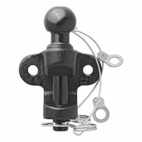 Bola de remolque negra combinada version doble D17.2 S200 homologada tipo E