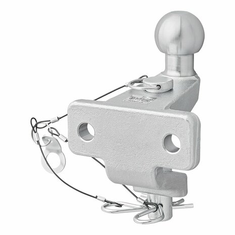 Bola de remolque plateada combinada doble version D21 S350 homologada tipo E