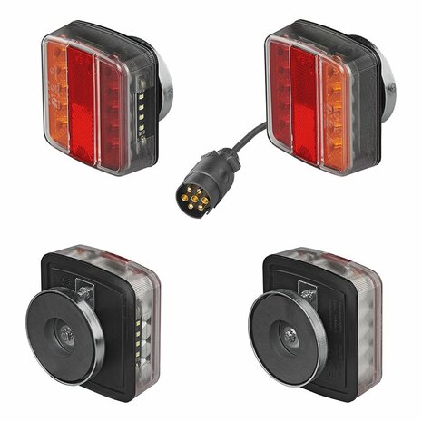 Juego de iluminacion para remolque LED con imanes cable 7 5+2 5M