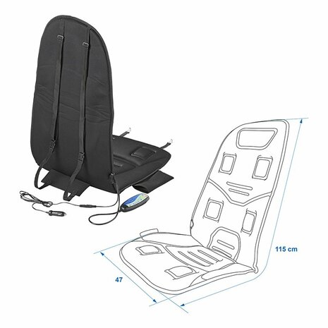 Almohadilla termica de masaje 12 V 2 en 1