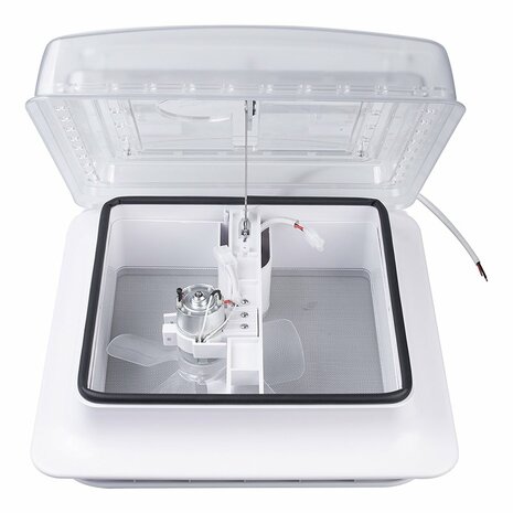 Trampilla de techo 280 x 280 mm sin ventilacion permanente transparente con ventilador