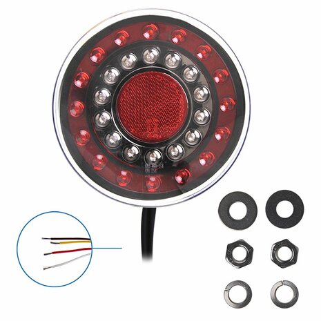 Luz trasera 12 24V 4 funciones 125mm LED