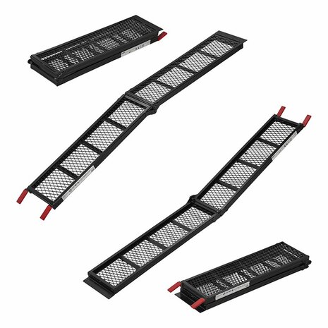 Rampa de acero plegable  203x28cm  340kg por pieza