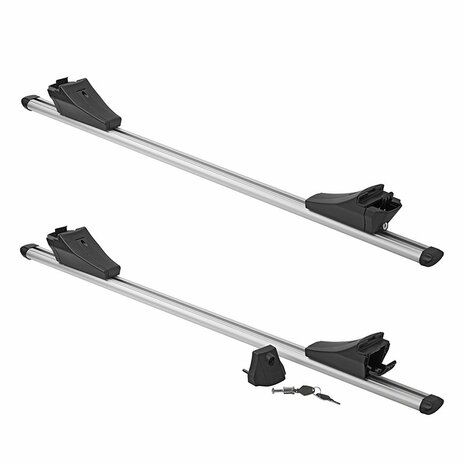 Portaequipajes de techo para riel de techo cerrado 120cm aluminio 75kg