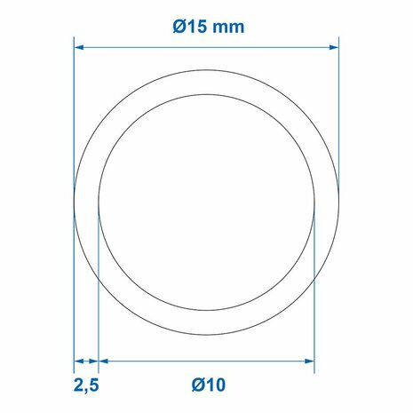 Manguera de agua potable azul 100M diametro 10x15mm