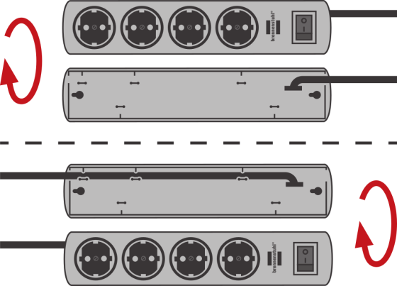 Regleta contra subidas de tension Switch 19.500 A Enchufes 7 negro 2m H05VV-F 3G1,5 2 permanentes, 5 con interruptor