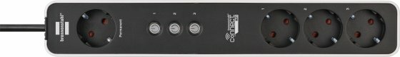 Connect Regleta WiFi 4 vias blanco negro 1,5m H05VV-F3G1.5