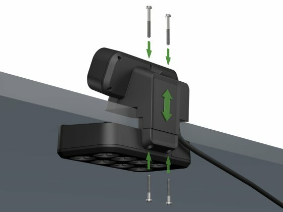 Duplex Regleta de enchufes de sobremesa, 1x USB C, 1x USB A, 10x tomas de contacto de proteccion, plata negro