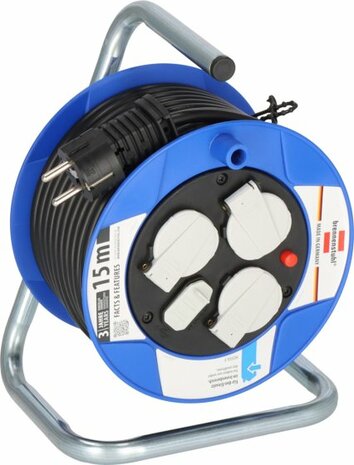 Enrollacables Garant compacto con funcion de carga USB 15m H05VV-F 3G1,5