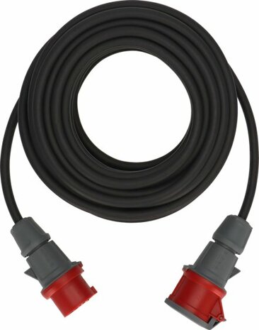 Cables extensibles CEE IP44 25m negro H07RN-F 5G2,5 5-polos 400V 16A