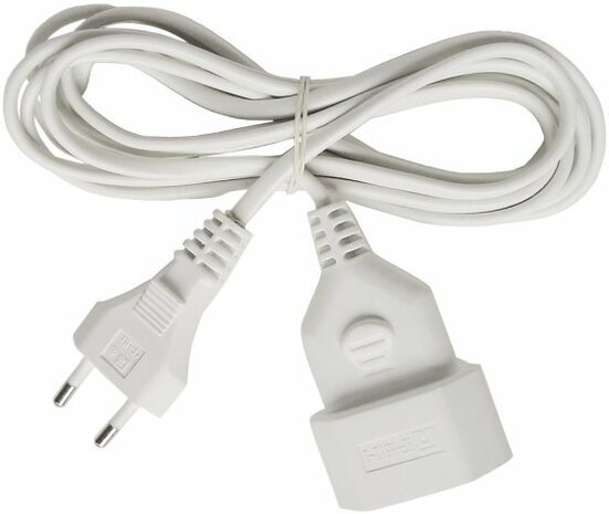 Cabel de plastico 5m blanco H03VVH2-F 2x0,75