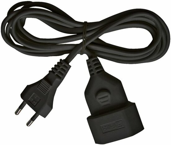 Cabel de plastico 5m negro H03VVH2-F 2x0,75