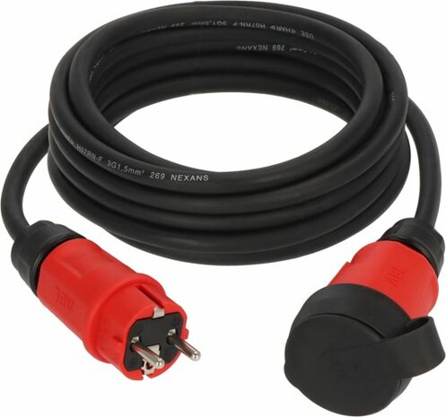 Cable de prolongacion VN 1110 IP44, 5m negro H07RN-F 3G1.5