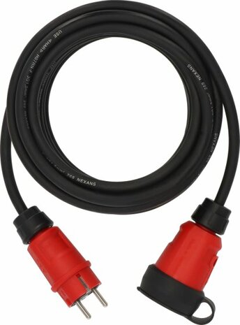 Cable de prolongacion VN 1100 IP44, 10m negro H07RN-F 3G1.5