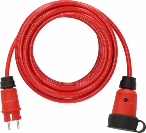 Cable alargador VQ 1100 IP44, 10m rojo H07BQ-F 3G1.5