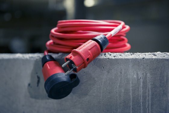 Cable alargador VQ 1100 IP44, 10m rojo H07BQ-F 3G1.5