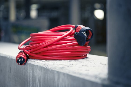 Cable alargador VQ 2100 IP44, 25m rojo H07BQ-F 3G1.5