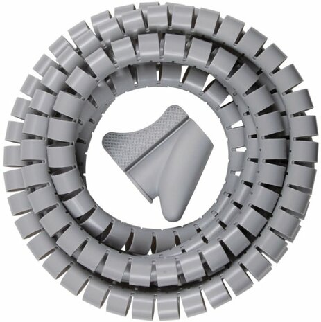 Tubo corrugado espiral L  2,5m dia  20mm gris