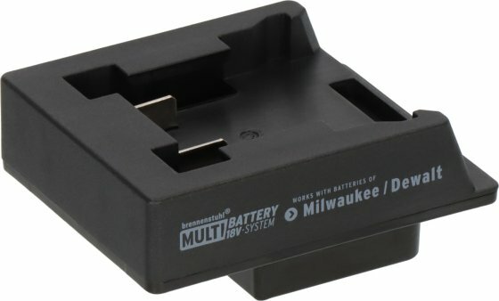 Adaptador Milwaukee Dewalt para focos LED de construccion en el sistema  Multi Battery 18V