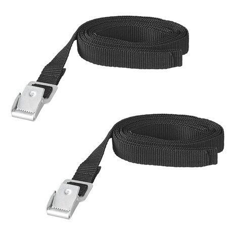 Correas de amarre con hebilla de metal de 18 mm a 200 cm (juego de 2)