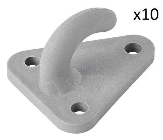 Gancho de cuerda de plastico 45x39mm x10 piezas