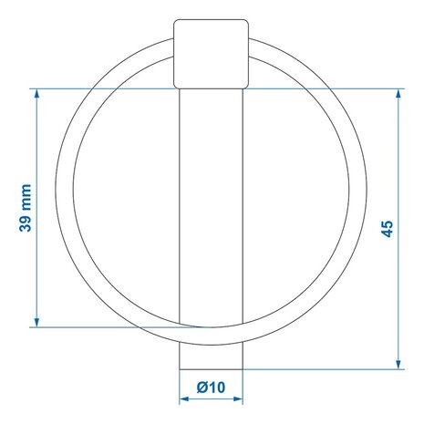 Pasador de chaveta de 10 mm con anillo x10 piezas