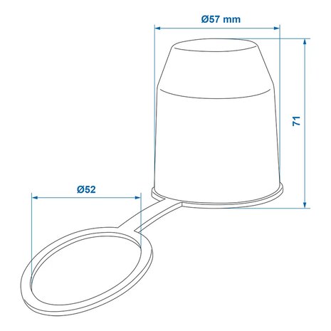 Tapa de barra de remolque de plastico con anillo x5 pieces