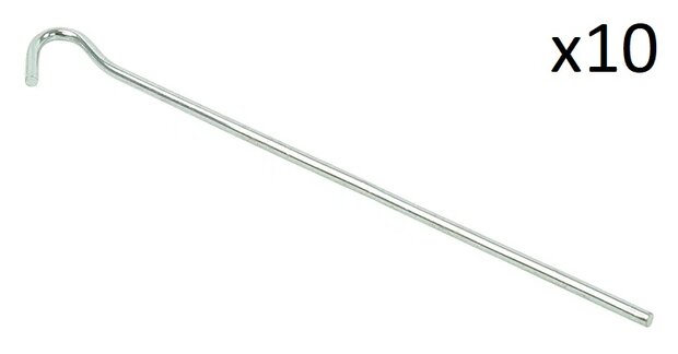 Estaca de tienda de metal de 22 cm con ojo abierto x10 stuks