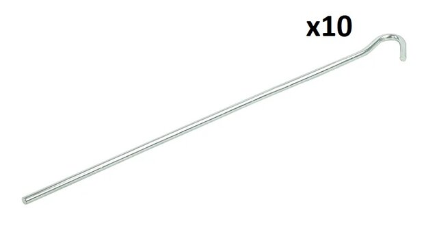 Estaca de tienda de metal de 25 cm con ojo abierto x10 piezas
