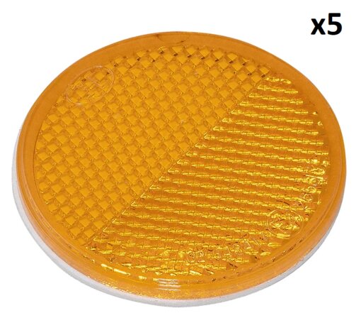 Reflector naranja autoadhesivo de 60 mm x5 piezas