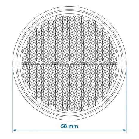 Reflector rojo autoadhesivo de 58 mm con placa base x5 piezas