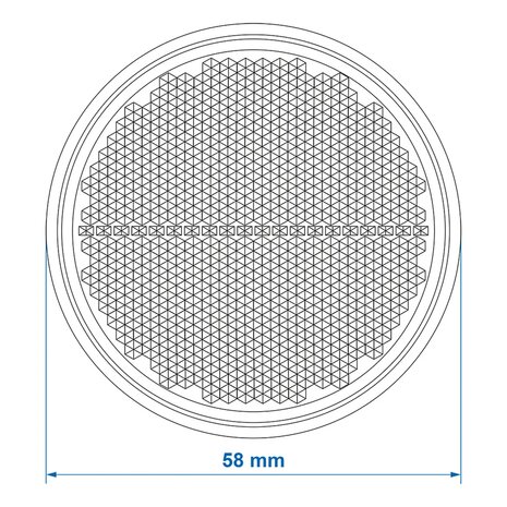 Reflector blanco 58mm autoadhesivo con placa base x5 piezas