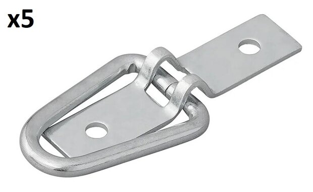 Anilla de amarre de dos piezas 72 x 16 mm x5 piezas