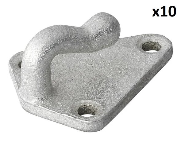 Gancho de cuerda de metal 40x45mm x10 pieza