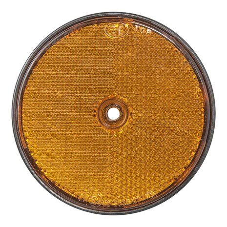 Reflector naranja de 80 mm con montaje por tornillo x10 piezas