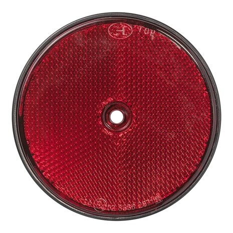 Reflector rojo de 80 mm con montaje por tornillo x10 piezas