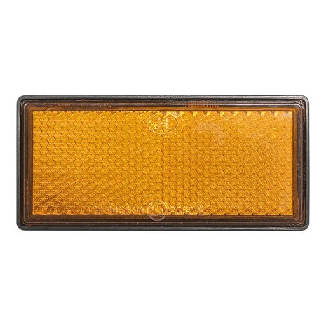Reflector naranja 85x39mm autoadhesivo con placa base x10 piezas
