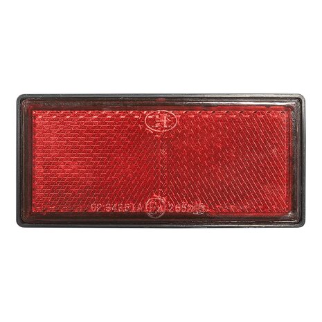 Reflector rojo 85x39mm autoadhesivo con placa base x10 piezas
