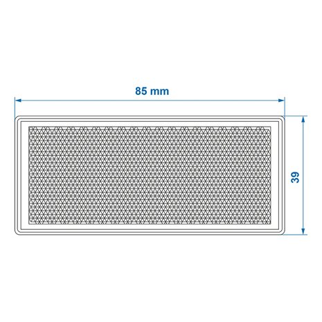 Reflector blanco 85x39mm autoadhesivo con placa base x10 piezas