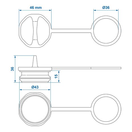 Tapa protectora para adaptador hembra x10 unidades