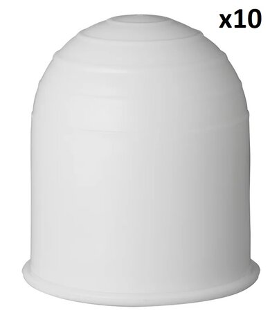 Funda en blanco para bola de remolque x10 piezas