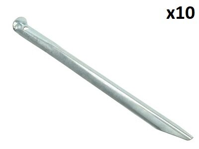 Estaca para tienda de campana 30 cm metal semicircular x10 unidades