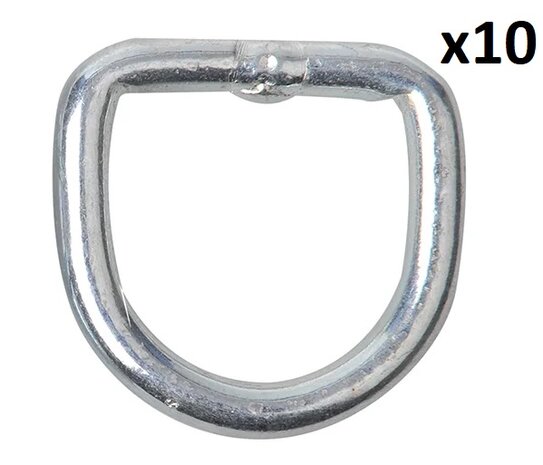 Anilla en D 10 mm x10 unidades